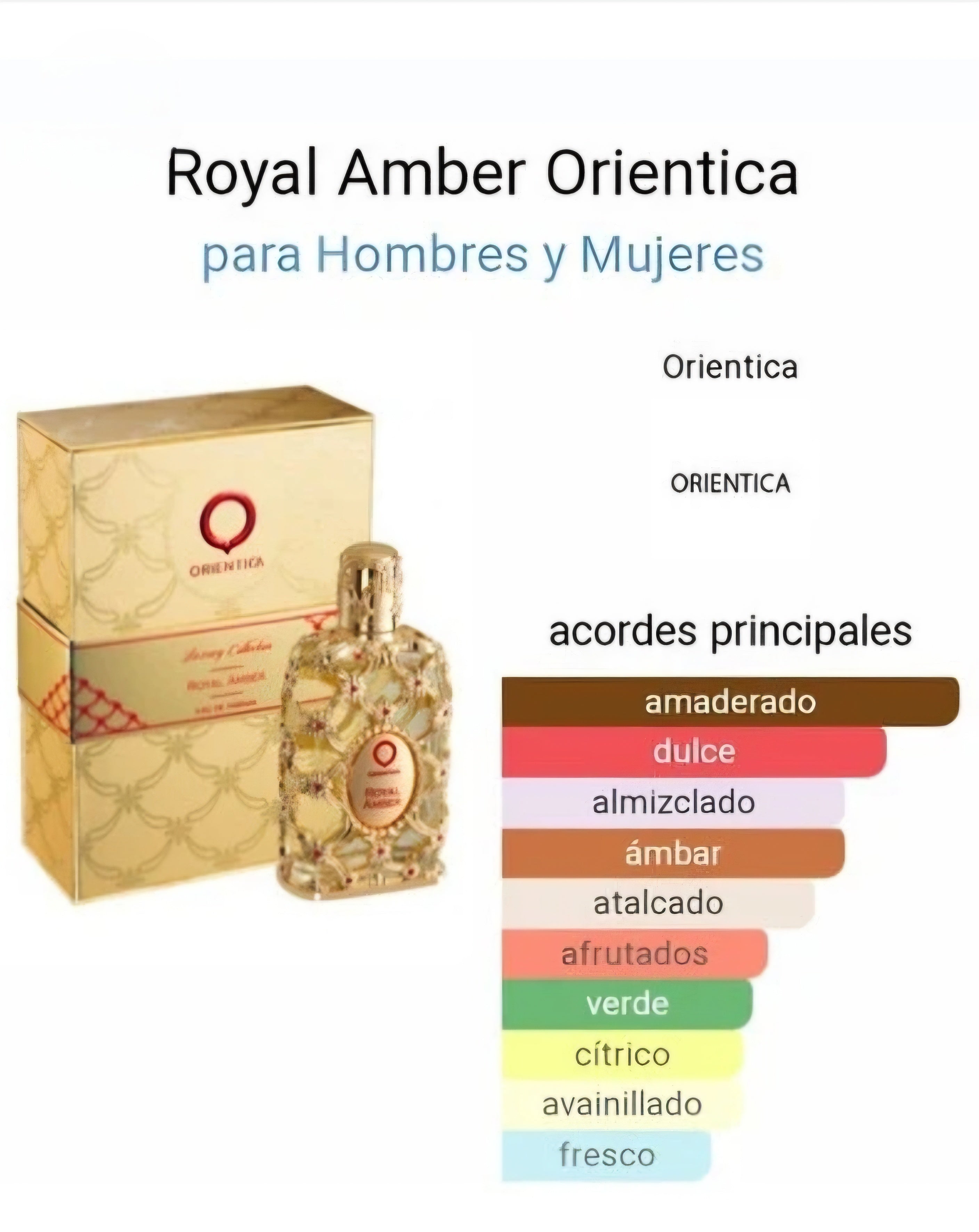 ROYAL AMBER - Orientica - 100ML - Perfume Alta Gama